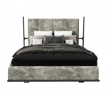 Simple European Style Double Bed-ID:882838968