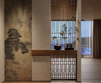 New Chinese Style Hallway-ID:739460953