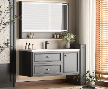 French Style Bathroom Cabinet-ID:201064115