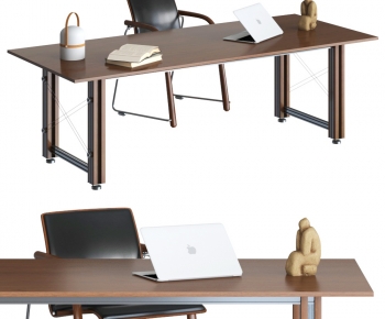 Modern Office Desk And Chair-ID:396548038