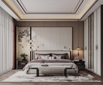 New Chinese Style Bedroom-ID:437138088