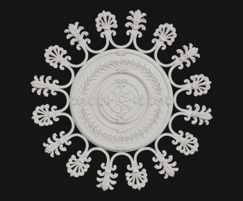 French Style Plaster Carved Top Plate-ID:800297027