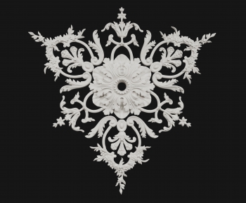 French Style Plaster Carved Top Plate-ID:191178083