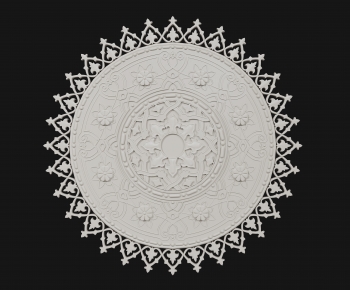 French Style Plaster Carved Top Plate-ID:705250985