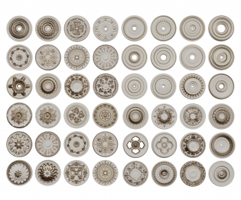 French Style Plaster Carved Top Plate-ID:146719937