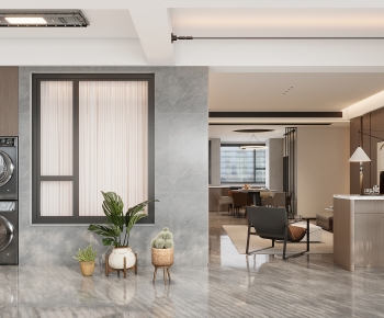 Modern Balcony Laundry Room-ID:608288052