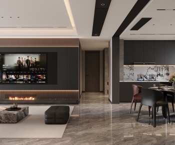 Modern A Living Room-ID:992623099