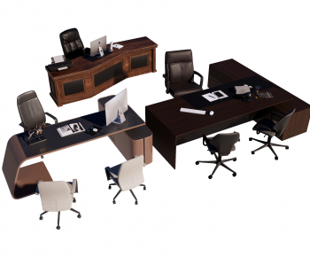 Modern Office Desk And Chair-ID:321408037