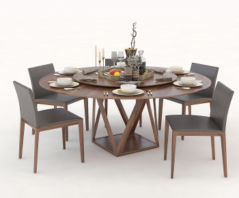 Modern Dining Table And Chairs-ID:819859986
