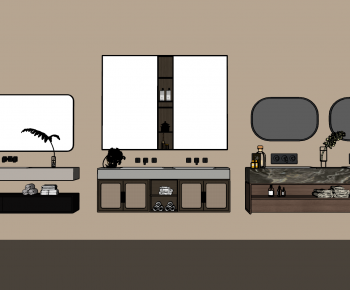 Modern Bathroom Cabinet-ID:696386108