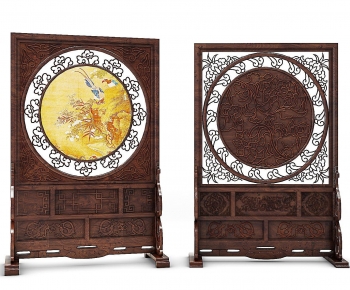 Chinese Style Wooden Screen Partition-ID:863727092
