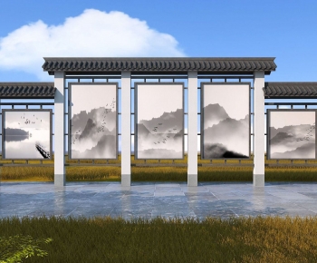 Chinese Style Landscape Wall-ID:670866973