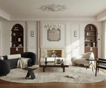 French Style A Living Room-ID:893029934