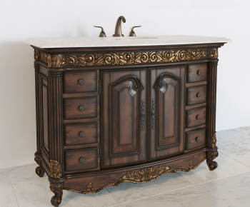 European Style Bathroom Cabinet-ID:668671179