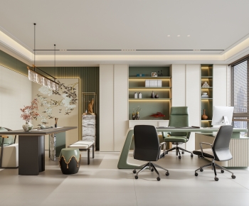 New Chinese Style Manager's Office-ID:972157964