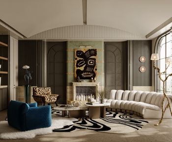 French Style A Living Room-ID:413414962