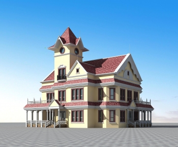 Simple European Style Detached Villa-ID:109613909