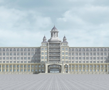 Simple European Style School Building-ID:837801937