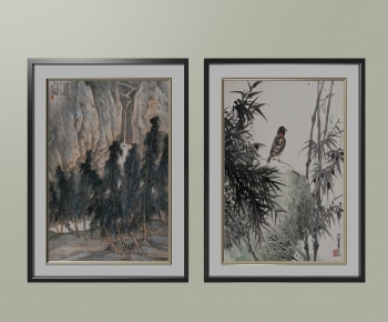 New Chinese Style Calligraphy And Painting-ID:987639905