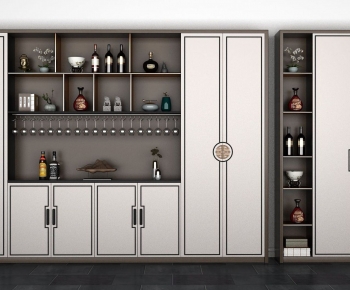 New Chinese Style Wine Cabinet-ID:294850114