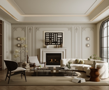 French Style A Living Room-ID:952855111