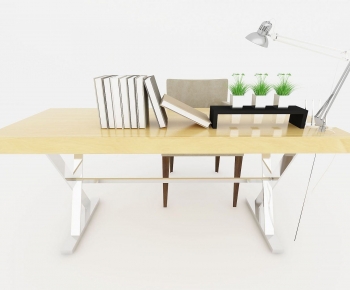 Modern Computer Desk And Chair-ID:411654951