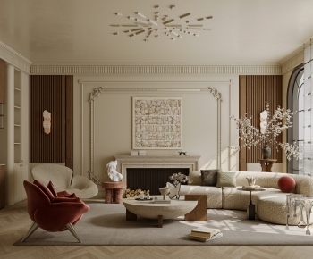 French Style A Living Room-ID:877573975