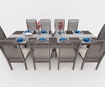 New Chinese Style Dining Table And Chairs-ID:795869864