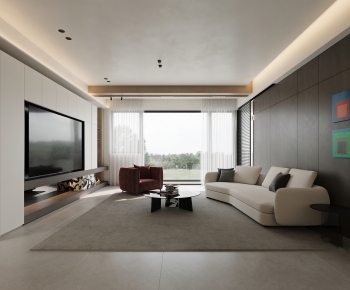 Modern A Living Room-ID:750395068