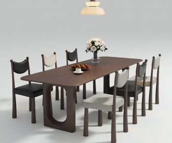 French Style Dining Table And Chairs-ID:681440868