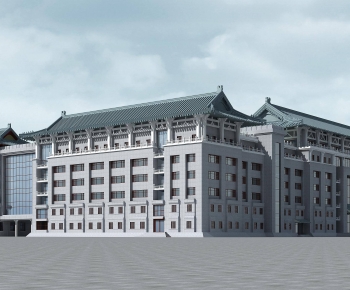 New Chinese Style Appearance Of Commercial Building-ID:998277907