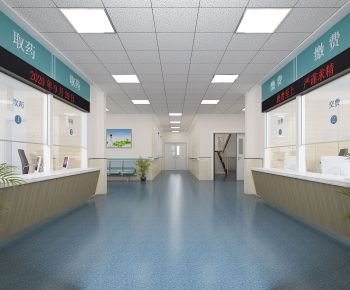 Modern Hospital Hall-ID:130377058