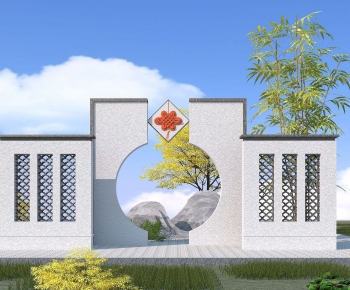 New Chinese Style Landscape Wall-ID:203619033