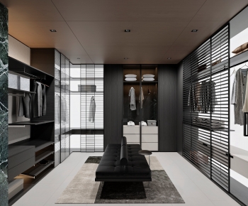 Modern Clothes Storage Area-ID:909038075