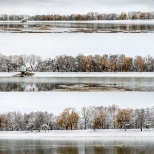 湖边树木雪景-ID:6306378