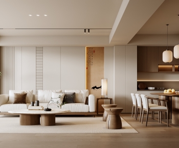 New Chinese Style A Living Room-ID:366588129
