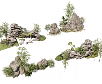 New Chinese Style Rockery Waterscape-ID:490379104