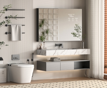 Modern Bathroom Cabinet-ID:876669889