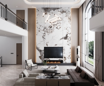 Modern A Living Room-ID:624126917