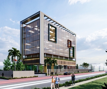 Modern Appearance Of Commercial Building-ID:435776952