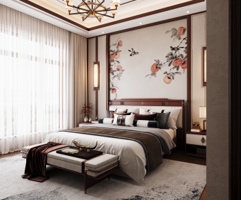 New Chinese Style Bedroom-ID:639417894