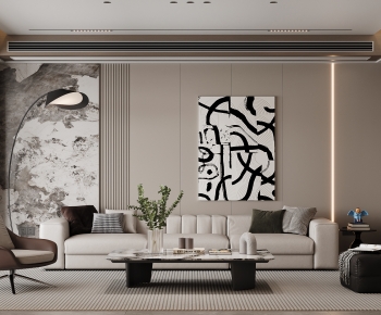 Modern A Living Room-ID:499867925