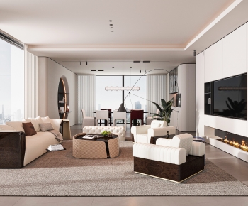 Modern A Living Room-ID:876382115