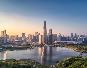 现代傍晚城市外景-ID:451196918
