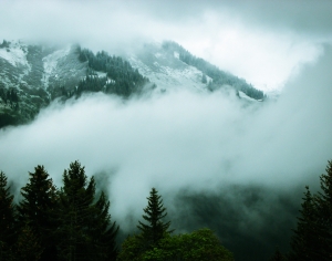 新中式山水烟雨朦胧风景-ID:628146893