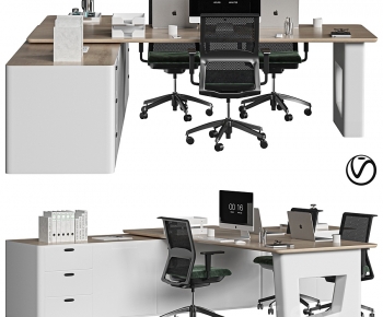 Modern Office Desk And Chair-ID:864579747