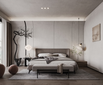 Wabi-sabi Style Bedroom-ID:970043905