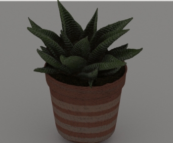 Modern Potted Green Plant-ID:616897116