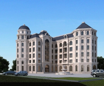 European Style Appearance Of Commercial Building-ID:721307042