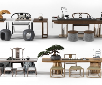 New Chinese Style Tea Tables And Chairs-ID:474602943